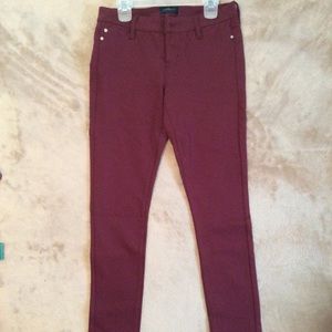 Maroon Skinny Pants